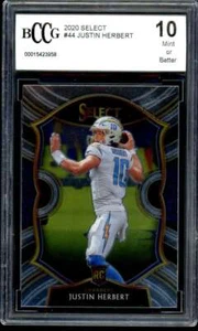 Justin Herbert Rookie Card 2020 Select #44 BGS BCCG 10 - Picture 1 of 2