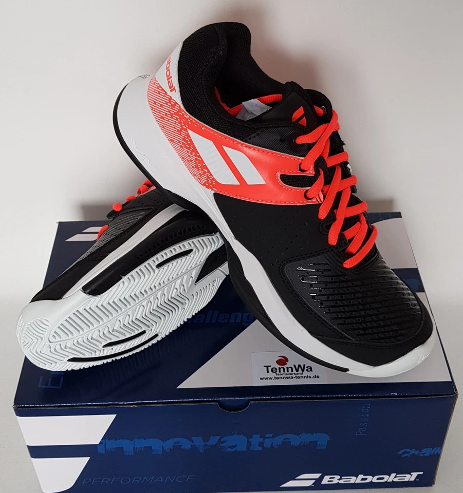 Statt 80€* Babolat Pulsion AC Men schwarz/fluostrike, Tennisschuhe Profilsohle