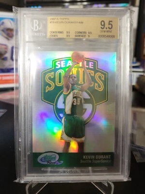 2007 eTopps #19 Kevin Durant RC Rookie /1499 BGS 9.5 - Image 1 of 2