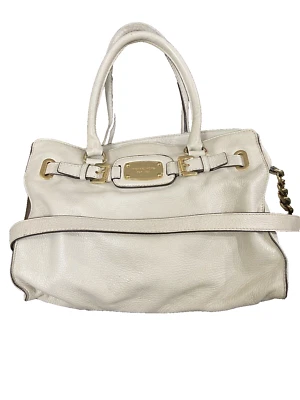 MICHAEL KORS Cartera Grande Crema/Beige Cuero Guijarro Hamilton Bolso de Mano Foto 1 de 4