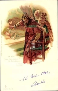HAMLET, Shakespeare; Poisoning of the King; Artist Chromo-Litho Harold Copping - Picture 1 of 2