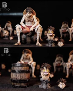 New BT Studio Resin Monkey D Luffy Figure Sitting Three-head DX Ver - Picture 1 of 2
