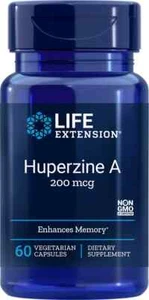 Life Extension Huperzine A 200 MCG, Memory & Brain, 60 VegCaps - Newest Exp. - Picture 1 of 2
