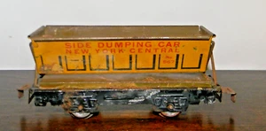 Marx 6" Gondola ~ New York Central ~ Side Dumping Car 4-Wheel Rd# 567 - O 27 - Picture 1 of 10