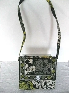 Bolso bandolera Vera Bradley FLORAL con bloqueo de giro JULIA barroco negro blanco er - Imagen 1 de 8