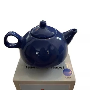 LETS DO TEA OLD AMSTERDAM TEA POT POTTERY TEAPOT BLUE NEW IN BOX US Seller! - Picture 1 of 5