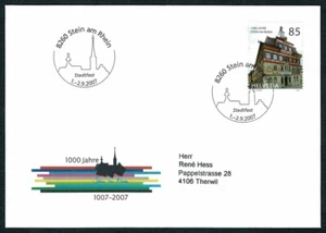 SE65 SWITZERLAND 2007 Cover 1000 years Stein am Rhein special cancel - Picture 1 of 1
