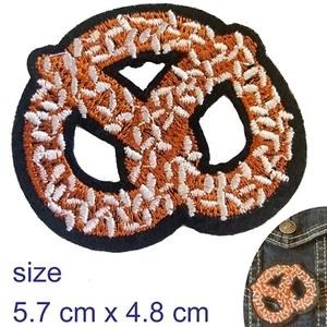 Pretzel Iron on patch Germany Brezel Octoberfest Bavaria German iron-on patches - Picture 1 of 4