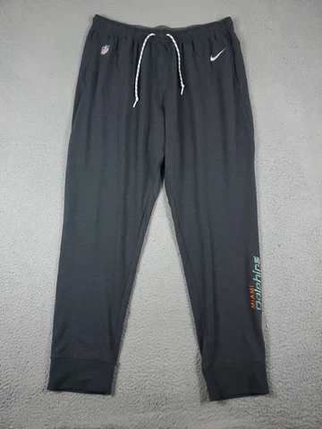 Nike Miami Dolphins Pants Mens Size 2XL Gray Sweatpants Joggers Sports Football Cover