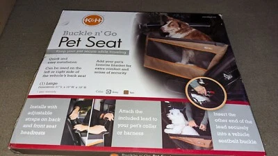 Buckle N' Go Dog Car Seat for Large Dogs, Waterproof Fabric with Breathable M... - Image 1 of 2