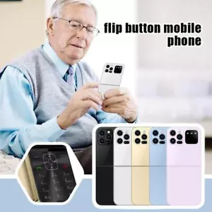 Portable Flip Mobile Phone Dual Card Button for Elderly 2G Phone Hot F0 - Picture 1 of 29