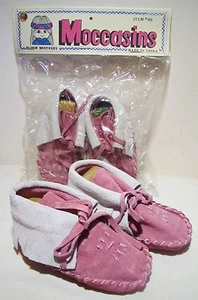 New Bloom Brothers Baby Toddler Girl Child Doll Moccasins Pink Size 1 2 3 4 - Picture 1 of 7
