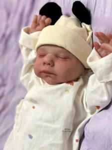 Muñeca bebé renacida de 19" extremidades ponderadas recién nacido realista niño niña juguete hecho a mano regalo - Imagen 1 de 10