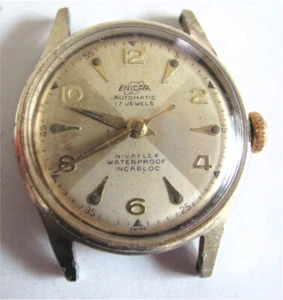 Enicar Automatic 17 Jewels Nivaflex Waterproof Incabloc Swiss-For Repair/Parts - Picture 1 of 6