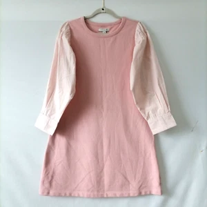 NWT Free Assembly Womens Baby Pink Long Puff Sleeve Mini Dress Size Medium - Picture 1 of 7