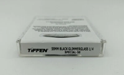 New Tiffen 58mm Black Glimmerglass 1/4 Diffusion Filter #58BLKGG14 - Image 1 of 4