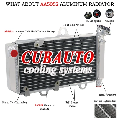 CUBAUTO Aluminium Radiateur Pour Yamaha XT660 XT660R 2004-2014/XT660X 2004-2016 2010