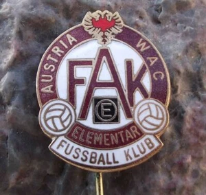 Antique Football Club Austria WAC Wien Vienna FAK Crest Soccer Logo Pin Badge - Picture 1 of 2