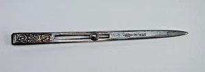 Herramienta de costura de plata esterlina Webster Co. de colección== selección plana con pinza de bloqueo= - Imagen 1 de 24
