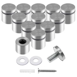 12 Piezas 1" x 1" Tornillos Separadores de Acero Inoxidable, Separador de Letrero de Pared - Imagen 1 de 7