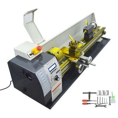 INTSUPERMAI® RC-210E Multifunctional Household Mini Precision Metal Lathe 1100W Inch & Metric