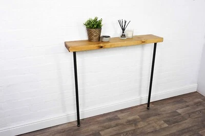 Radiator/Console Table With Pipe Legs | 22cm Depth | Reclaimed Timber Style - Image 1 of 4