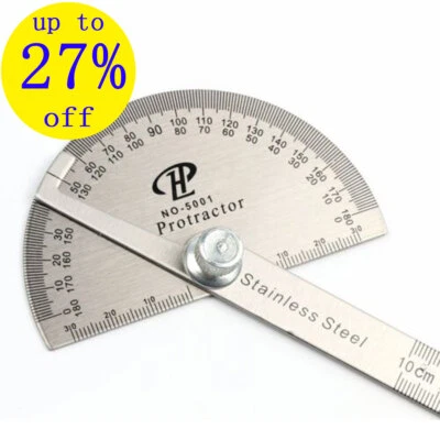 180°Engineers Protractor Metal Angle Ruler Meter Finder Measuring Goniometer Kit - Image 1 of 4