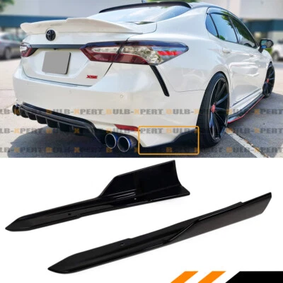 PARA TOYOTA CAMRY SE XSE 2018-2024 ESTILO ARTÍSTICO PARACHOQUES TRASERO NEGRO DELANTAL DE ESQUINA LATERAL Foto 1 de 4
