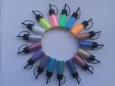 DAZZLE GLITTER TATTOOS Bottiglie tampone colore glitter 17 x 15 grammi per tatuaggi post free verde oro rosso