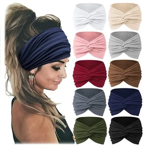 1/10 Stck. Damen Herren Sport Schweiß Schweißband Stirnband Yoga Fitnessstudio Stretch Stirnband - Bild 1 von 39
