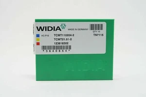 10 pezzi inserti in carburo WIDIA TCMT 21.51-2 / 11024-2 grado TN7115 GERMANIA - Foto 1 di 2