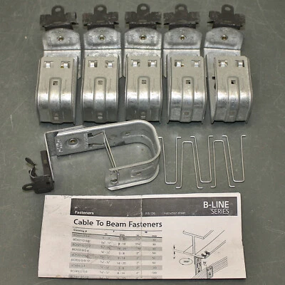 (6) Cooper B-Line J-Hook BCH32-U-5-8, 2" Bundle, 30 lb Load, Galvanized Steel - Image 1 of 4