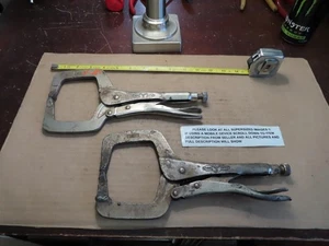 2 WELDING C CLAMPS IRWIN VISE GRIP 11" 11R BOTH MADE IN USA 1 DEWITT - Picture 1 of 1