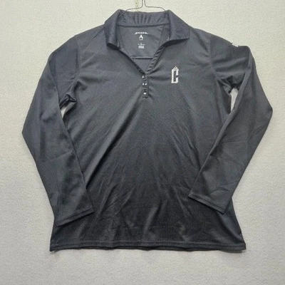 Antigua Mujer Grande Negro Manga Larga Polo Charlotte Bobcats Foto 1 de 4