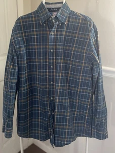 Wrangler George Straight Men Med  Cowboy Cut Collection Green Plaid Long Sleeve - Picture 1 of 4