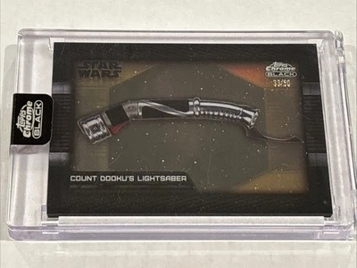 2024 Topps Chrome Black Star Wars Shadow Box Count Dooku Lightsaber #d 33/50 - Image 1 of 4