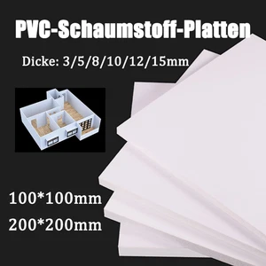 PVC Schaumplatte 3-15mm Hochdichte Modellbauplatte Werbeschrift CNC-Fräsen - Picture 1 of 18