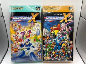 Rockman X X2 W/box Instruction Super Famicom SFC Cartridge Tested