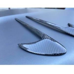 2X Carbon Fiber Side Fender Canards Hooks for Mercedes W205 C43 C63 C63s AMG 15 - Picture 1 of 2
