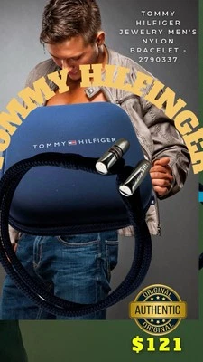 Tommy Hilfiger Jewelry Men's Nylon Bracelet - 2790336- SIZE M. - Image 1 of 4