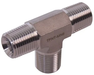 Threaded NPT Tee | MNPT 1/2 inch - Stainless Steel SS316 - Picture 1 of 2