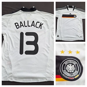 Germany 2008 Home Jersey #13 Ballack Adidas White Shirt Size Boys M Soccer Kit - Picture 1 of 11