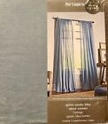Quinn Smoke Blue Sheer Curtain, 50x96-Inch, from Pier 1 Imports. New.