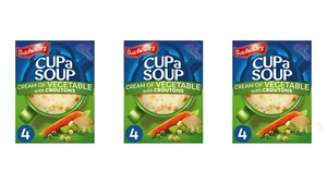 Batchelor's Cup a Soup 4 Sachets - Cream of veg - Pack of 3 - No Preservatives - Picture 1 of 7