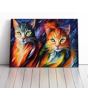 Cat Vol.3 Abstract Canvas Wall Art Print Framed Picture Home Decor Living Room - Picture 1 of 5