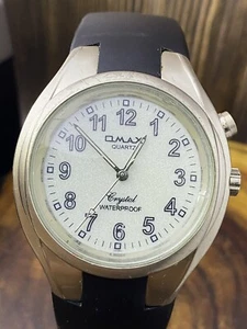 Mens OMAX Crystal Quartz Tank Watch NEW BATTERY! #4755 - Picture 1 of 12