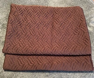 American Mills Two Quilted Brown Standard Pillow Shams - Picture 1 of 4
