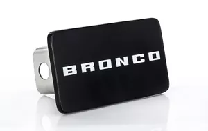 Ford Bronco Black Rectangular Trailer Tow Hitch Cover Plug (2" Inch Post) - Bild 1 von 4