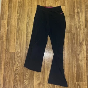 Nike Teen Girls Digital Black Pink Athletic Knit Stretch Pants L 475657 (desc) - Picture 1 of 6