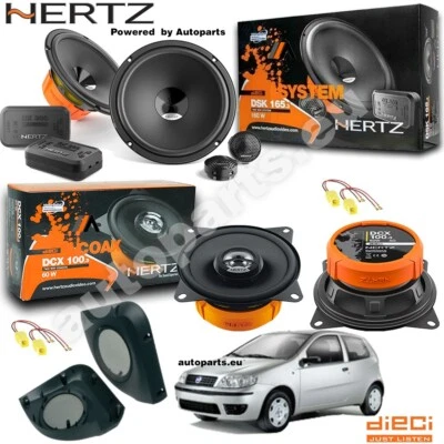 Kit 6 Casse Altoparlanti Hertz Anteriori e Posteriori per Fiat Punto 188 +Tasche - Immagine 1 di 4